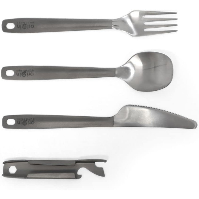 Унісекс Набір титанових столових приборів для дорослих німецької армії, різнокольоровий, один розмір