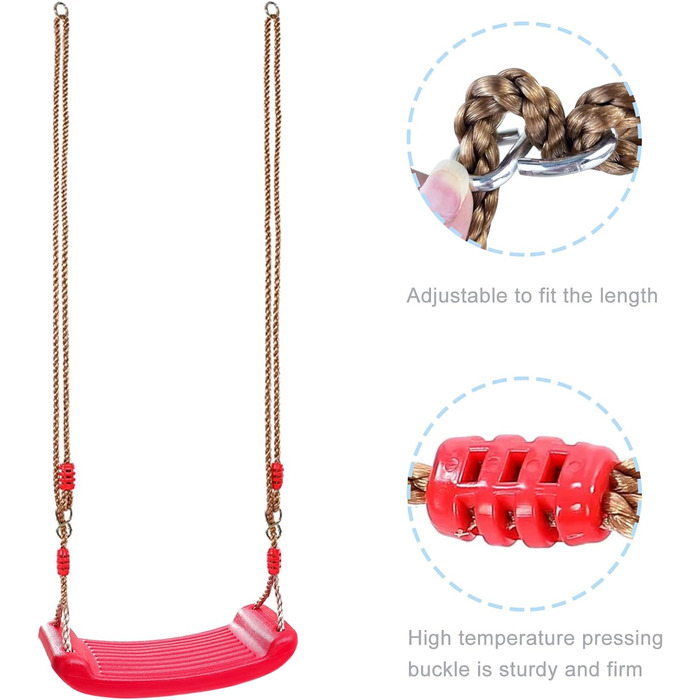 Пластикова гойдалка Diompirux для дітей, еластична дитяча гойдалка, стійке до погодних умов сидіння гойдалки в приміщенні та на ві