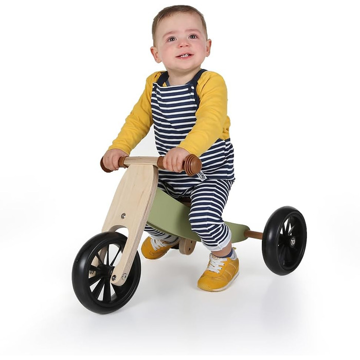 Дитячі ходунки/біговел з дерева 4-в-1 Smartbike від 1 року (ретро-зелений)