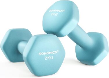 Гантелі SONGMICS – Набір з 2 шт. (шестигранні, неопренове покриття)