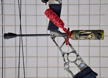 Ремінь для стрільби з лука HZHUTUZH 250 з паракорду – багатофункціональний складний ремінь для виживання, полювання та стрільби, стабілізатор не потрібен, довжина понад 6 м, червоний