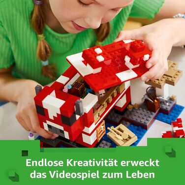 Конструктор LEGO Minecraft The Mushroom Cow House 21270, 500 деталей