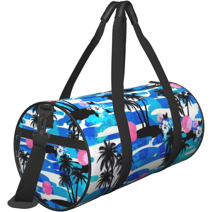 Дорожня сумка-циліндр з пальмовим принтом, спортивна сумка для чоловіків та жінок, сумка-мішок, спортивна сумка