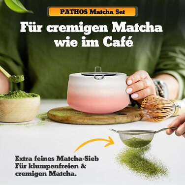 Преміум набір для матча з кераміки традиційний набір для чаю матча з вінчиком (часен), чашею (тяван), ситечком та підставкою для вінчика набір для приготування матча аксесуари для матча без порошку рожевий вінчик (часен)