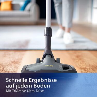 Пилосос без мішка PHILIPS серії 9000 - 900 Вт, для будь-якого типу підлоги, з фільтром Allergy H13 та насадкою TriActive Ultra (XB