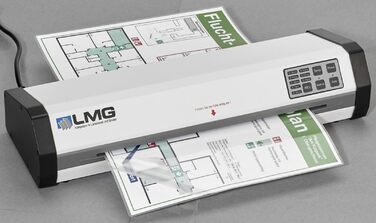 Переможець тесту ламінатор DIN A3, повністю автоматичний, визначення товщини плівки, 50 секунд, до 250 мікрон, холодне та гаряче ламінування, ламінатор
