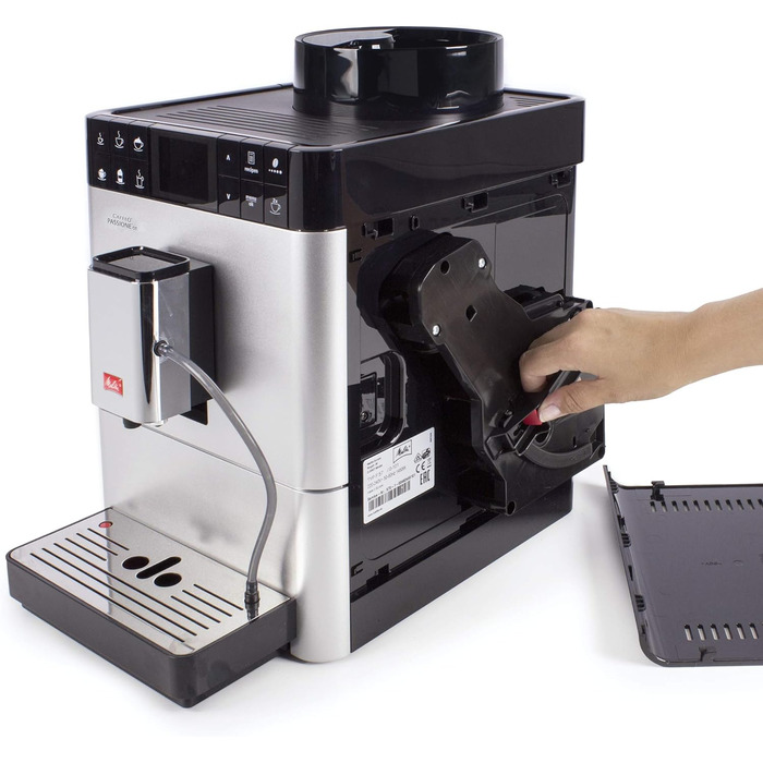 Повністю автоматична кавоварка з контейнером для молока, функцією одного дотику, повністю автоматична кавоварка сріблястого кольору, 531-101