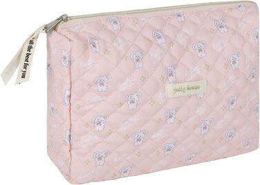 Дорожня косметичка, стьобана туалетна сумка з красивим квітковим візерунком, косметичка великої місткості, портативна сумка для ма