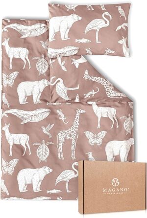 Дитяча постільна білизна 100x135 рожева бамбуковий та бавовняний сатин 400 TC розкішна якість гіпоалергенна дитяча дитяча постільн