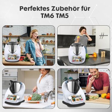 Акрилова розсувна дошка для Thermomix TM6 TM5, акрилова повстяна ковзаюча дошка для кухонного комбайна Thermomix Vorwerk TM6 Аксесуари Pad Board захищає стіл Швидкорухається дошка (глянцевий чорний)