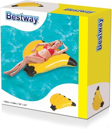 Надувний матрац у формі банана Bestway 43160 Banana Float, 139 x 129 см