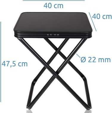 Ваш 3D-табурет GEAR Tavolino зі знімною стільницею, алюмінієвий складаний табурет із швидковисихаючою 3D-сітчастою підкладкою