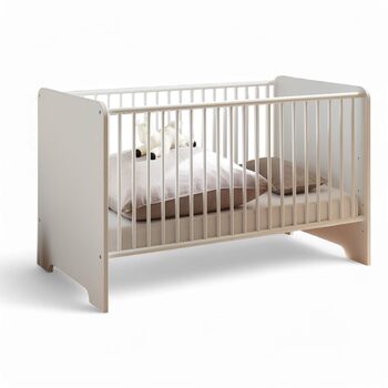 Дитяче ліжечко Stella Trading Spice Safe 70x140 см, білий глянцевий - функціональне дитяче ліжечко для дитячої кімнати - 78 x 87 x 143 см (Ш/В/Г) 143Д x 78Ш x 87В см