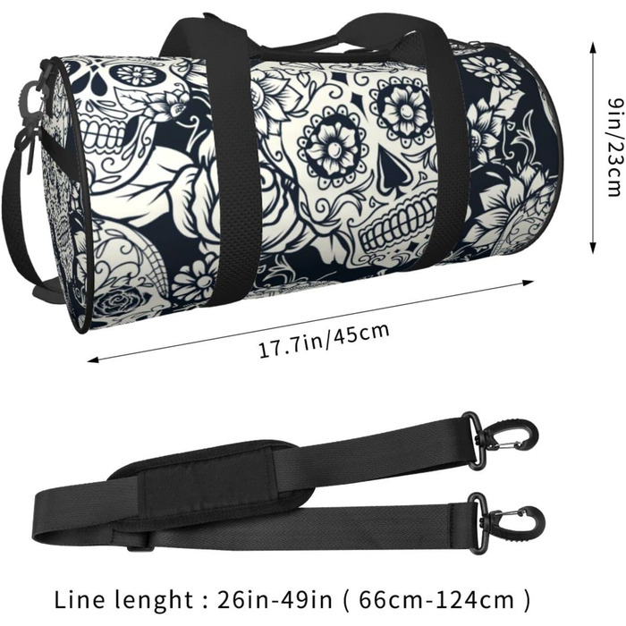 Спортивна дорожня сумка з дизайном черепа, унісекс, велика сумка для подорожей та спорту
