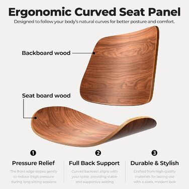 Ергономічне офісне крісло без підлокітників, регульоване по висоті, обертове крісло з колесами, стільце зі штучної шкіри для домашнього офісу, туалетний стілець, дизайн під горіхове дерево (персикове дерево - коричневий)