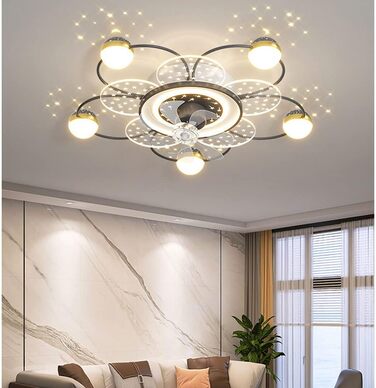 Світлодіодний стельовий світильник з регулюванням яскравості, стельовий вентилятор зі світлодіодним підсвічуванням, регульованою ш