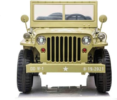 Дитячий електромобіль RIRICAR 4x4 12V USA Army, 3-місний, електромобіль для дітей з пультом дистанційного керування 2.4GHz, MP3/US