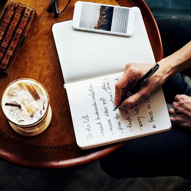 Блокнот Bullet Dotted Journal, щільний нумерований папір 160 г/м, тверда обкладинка A5 з пунктирною сіткою для жінок та чоловіків, для роботи, письма, bullet journaling, малювання, синьо-сріблястий 256