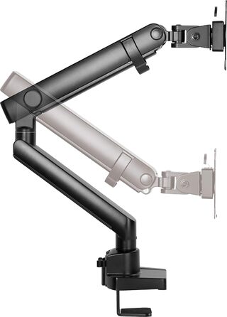 Тримач для монітора ICY BOX до 32 дюймів (до 8 кг, VESA 75x75/100x100), сталевий стенд для монітора з поворотом та нахилом, кріплення на стіл/стільницю, IB-MS313-T, Чорний. До 32 дюймів / 8 кг, одинарний.