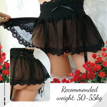 Жіночий стреп-ремінь ZILZUFA, з мініспідницею з сітки, L