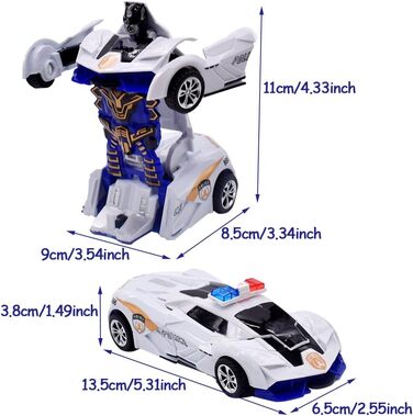 Деформована автомобільна іграшка, 2 шт. и 2-в-1 трансформується автомобільна іграшка-робот для дітей, ідея для подарунка фігурки-трансформера