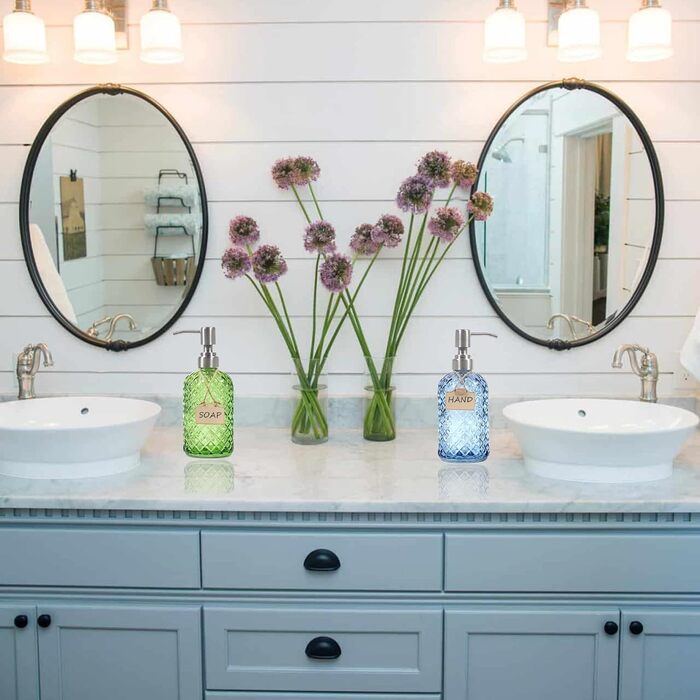 Г Багаторазовий дозатор мила з насосом з нержавіючої сталі для кухні та ванної кімнати - рідкий скляний дозатор для мила для рук,