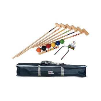 Набір для крокету GICO Quality Family дерев&39яний крокет для дітей та дорослих, 6 гравців, з сумкою для перенесення 3236