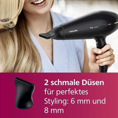 Фен Philips Prestige Pro HPS920/00 для професійного сушіння та стайлінгу, 2300 Вт, з 2 насадками