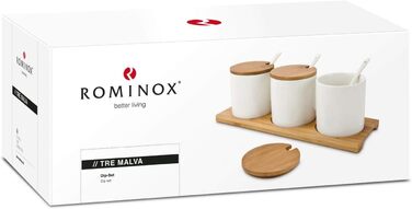 Подарунковий набір для соусів ROMINOX // TRE Malva набір з 10 предметів, 3 миски, 3 ложки та 3 кришки, на сервірувальних дошках, д