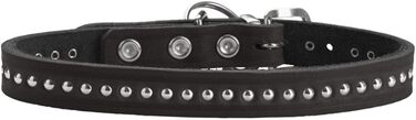 Нашийник для собак HUNTER Aalborg Style, колір чорний, виготовлений з міцної жирної шкіри, надійний, зручний, стильний з металевими заклепками, зроблено в Німеччині, розмір 37 см, чорний