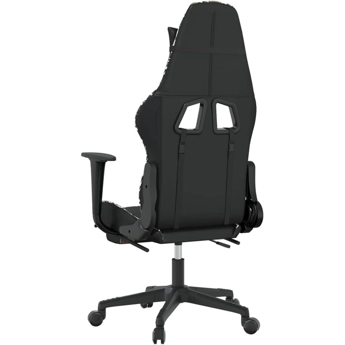 Геймерське крісло з підставкою для ніг, чорне з камуфляжем, штучна шкіра, поворотне, ергономічне, регульоване, комп&39ютерне, геймерське чорне з камуфляжем