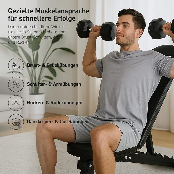 Регульована силова лава MSPORTS похила та плоска лава для студійного та домашнього використання тренувальна лава для силових тренувань, фітнес-лава зі сталевим каркасом та вантажопідйомністю 300 кг складна та регульована по висоті