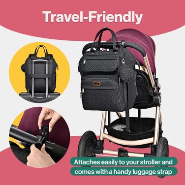 Рюкзак багатофункціональний великий пеленальний рюкзак дитяча сумка з пеленальним килимком і ременями для коляски і манекеном сумк