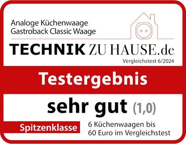 Ваги, 2 кг з функцією тари, кухонні ваги, аналогові, з чашею для зважування, поліровані, нержавіюча сталь сріблястого кольору, 301