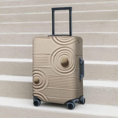 Чохол для валізи з еластичною тканиною та унікальним принтом Хвилі, захисний від подряпин та пилу, чорний, розмір 80