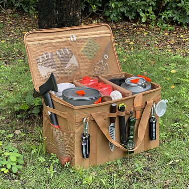 Тактична сумка для зберігання речей для кемпінгу, 46 л, органайзер для багажника (чорна)