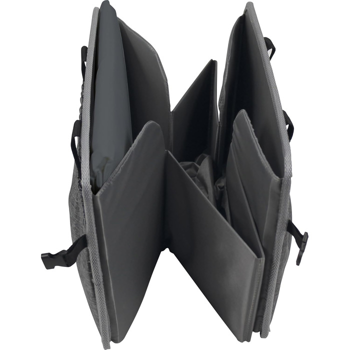 Складне дитяче ліжечко для подорожей з матрацом - надзвичайно легке, компактне, кишені з боків, 41 x 74 см (у зібраному вигляді) / 41 x 26 см (у складеному вигляді), 100 поліестер, чорний/сірий