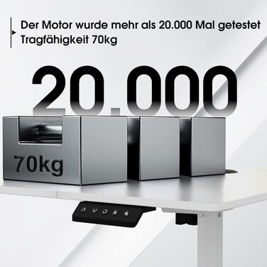 Стіл електричний з регулюванням висоти 12060 см з кріпленням для монітора, Стіл електричний з регулюванням висоти з пам'яттю на 2