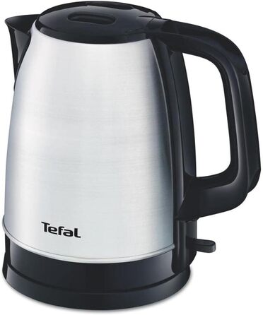 Чайник Tefal KI150D 1,7 літрів 2400 Вт Бездротовий зв'язок Розетка 360 Знімний фільтр проти накипу Нержавіюча сталь/ Чорний Одинарний