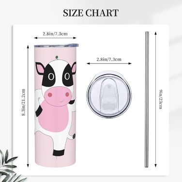 Кухоль з прямою трубочкою, 590 мл, принт з мультяшним календарем, дорожній кухоль, підходить для кемпінгу, офісу та дому