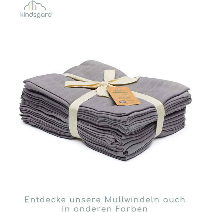 Муслінові пелюшки Kindsgard бежеві 70 x70 см - В упаковці 10 шт. - 100 бавовна - Дитячі муслінові тканини - Бавовняні пелюшки - Ід