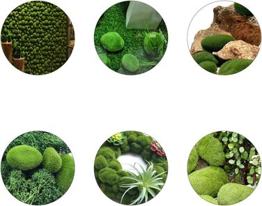 Штучний мох Скелі Декоративні мохові камені Штучний мох Консервований мох Прикраса для моху Картина DIY Ремесло Виготовлення моделей, 30 Pieces Moss Ball Green Moss Balls