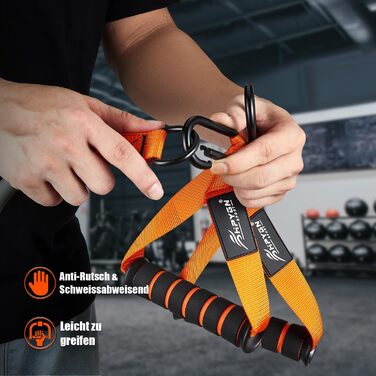 Еспандери HPYGN 136 кг, фітнес-еспандери, еспандери-трубки, набір еспандерів з ручками, ремінцями на щиколотці та дверним кріпленням, портативний рюкзак, для використання в приміщенні/домашньому спортзалі та на вулиці, еспандери 1-136 кг