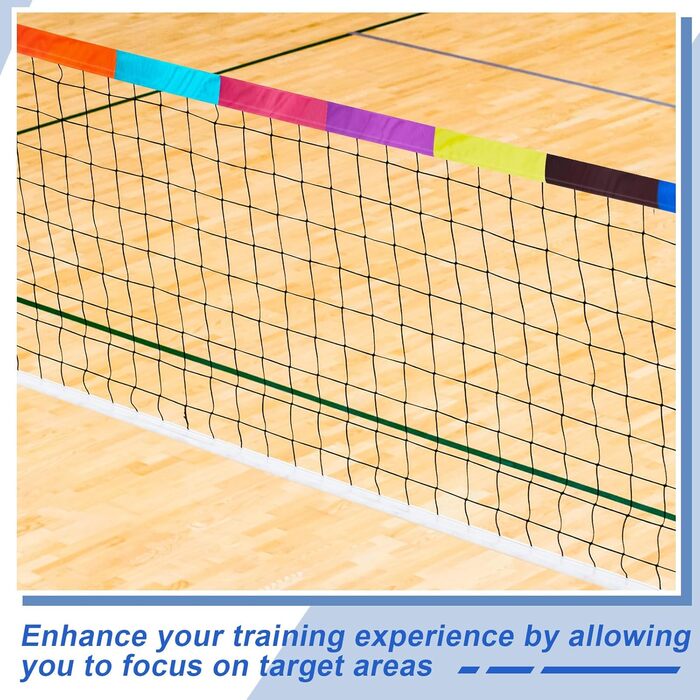 Волейбольна сітка Libima – тренувальне обладнання з зоною для ударів, переносна з вимірювальним ланцюгом, допоміжний засіб для волейболу, бадмінтону, тенісу, для зовнішнього використання та приміщень, стратегічний тренажер