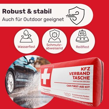 Автомобільна аптечка відповідно до чинного стандарту 2024 року, включаючи реаніматори - Автомобільна аптечка може використовуватис