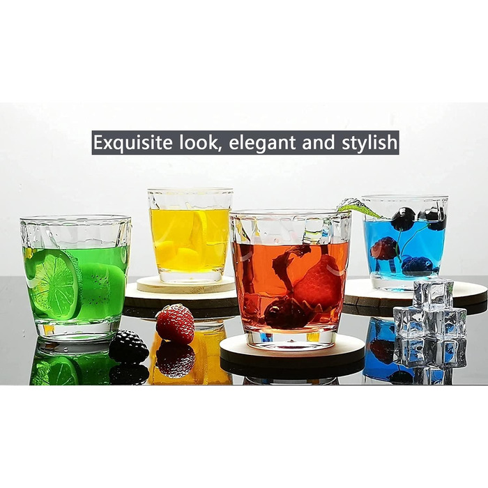 Виглядають як скло 300 мл набір з 6 пластикових стаканів для пиття, можна мити в посудомийній машині, без вмісту BPA, не б'ються,