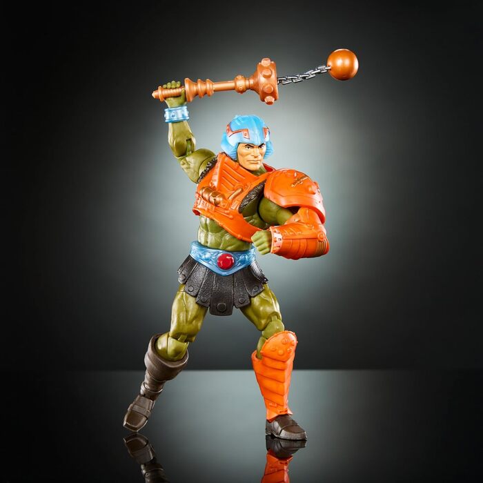 Майстри Всесвіту Masterverse New Eternia Man-At-Arms фігурка, 30 рухомих суглобів, змінні голова, руки і дубина, іграшка MOTU, HYC48