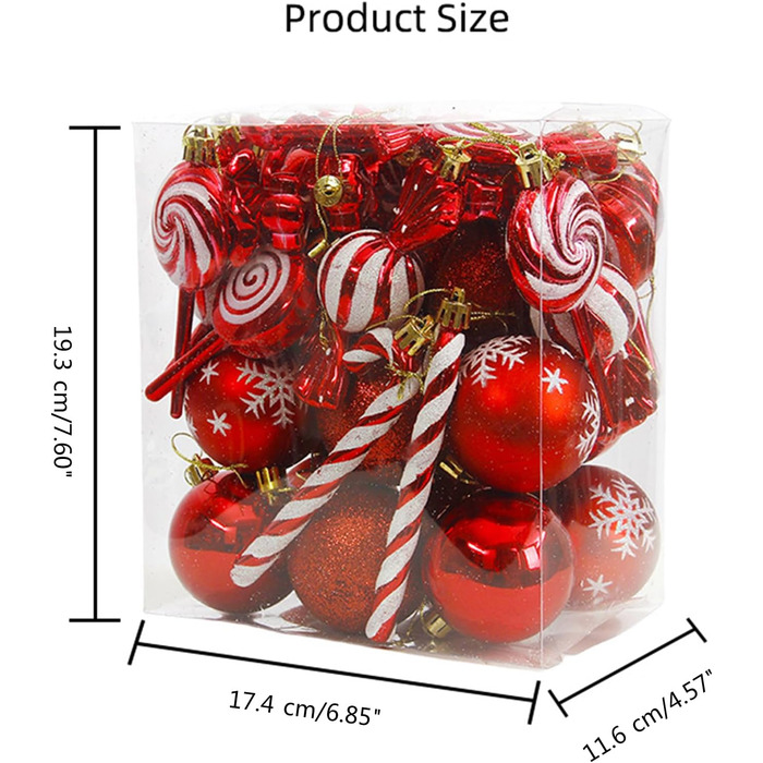 Різдвяні кулі 36 шт рожеве золото Xanorrg