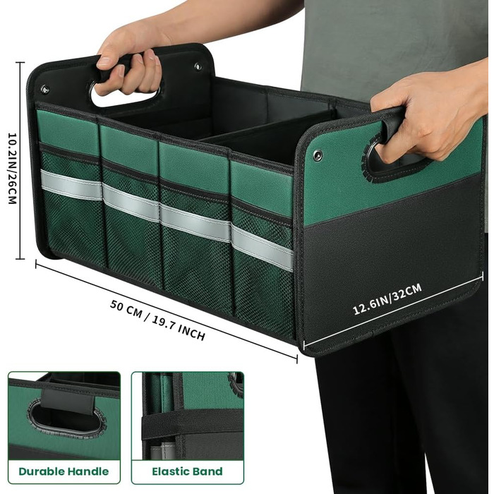 Організатор для багажника WINHUNT, автомобільний органайзер, посилені ручки, 50 л водонепроникний поліестер, автомобільні аксесуар