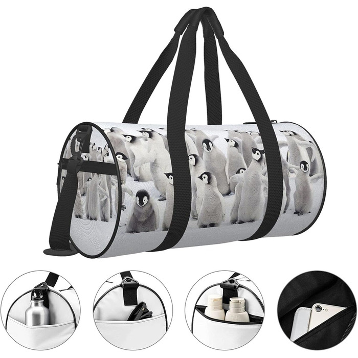 Дорожня сумка-мішок Пінгвін для сім'ї, спорту та фітнесу, велика сумка для подорожей та покупок, сумка для ночівлі та вихідних для чоловіків та жінок